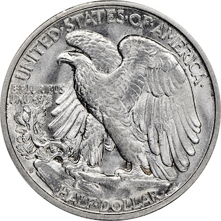 1928-S half dollar Large S mintmark close-up showing bold thick strokes and prominent serifs